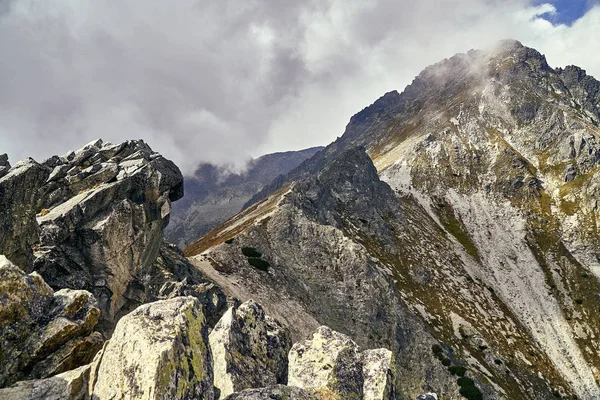 Beautiful Panoramic View High Tatras Mountains Early Autumn Northern Slovakia — Stock Photo, Image