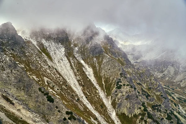 Beautiful Panoramic View High Tatras Mountains Early Autumn Northern Slovakia — Stock Photo, Image