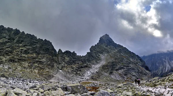 Bela Vista Panorâmica Das Montanhas High Tatras Início Outono Norte — Fotografia de Stock