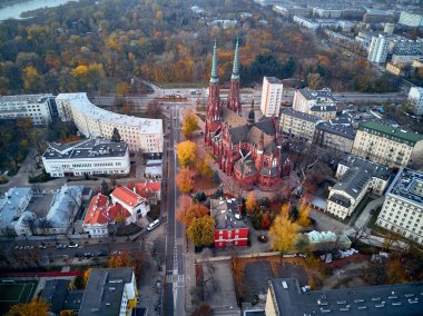 St. Florian's Katedrali, Varşova dron ile DJI indeks işlem Mavic hava güzel panoramik havadan görünümü