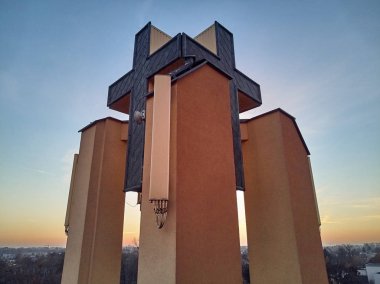 Our Lady Saletynska Varşova, Polonya, bucak için güzel panoramik hava dron görünümünden dron ile DJI indeks işlem Mavic hava