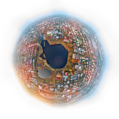 Güzel panoramik hava dron görüntülemek 