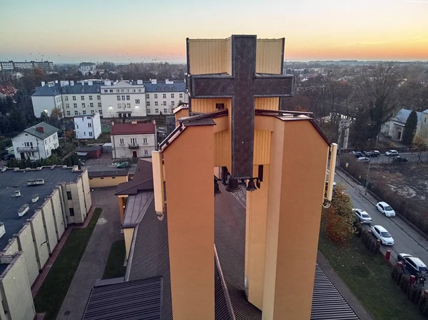 Vacker Panoramautsikt Över Antenn Dron Visa Till Vår Fru Saletynska — Stockfoto