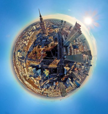 Güzel panoramik hava dron görünümü 