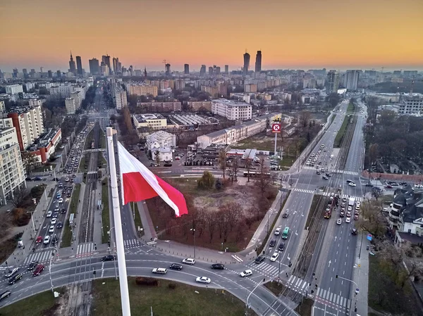 Zobacz Piękne Panoramiczne Drone Antenowe Ronda Babka Dużych Krajowych Polskiej — Zdjęcie stockowe