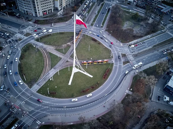 Красивий Панорамний Повітряних Drone Подання Кільцевої Бабка Великих Національних Польський — стокове фото