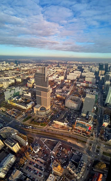 Warsaw Polonia Novembre 2018 Bella Vista Panoramica Sul Drone Aereo — Foto Stock