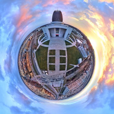 Güzel panoramik hava dron görünümü 
