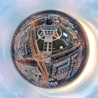 Güzel panoramik hava dron görünümü 