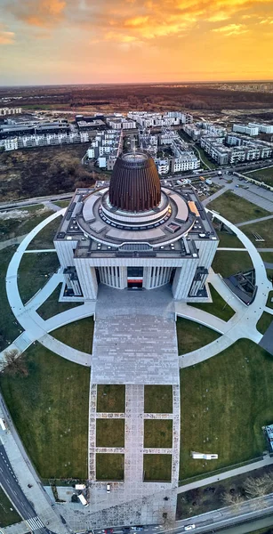 Bela Panorâmica Aérea Drone Vista Panorâmica Para Templo Divina Providência — Fotografia de Stock