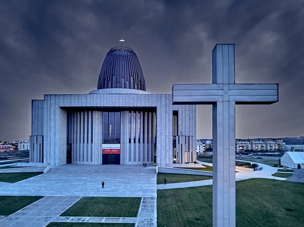 Bela Vista Panorâmica Épica Panorâmica Drone Aéreo Para Templo Divina — Fotografia de Stock