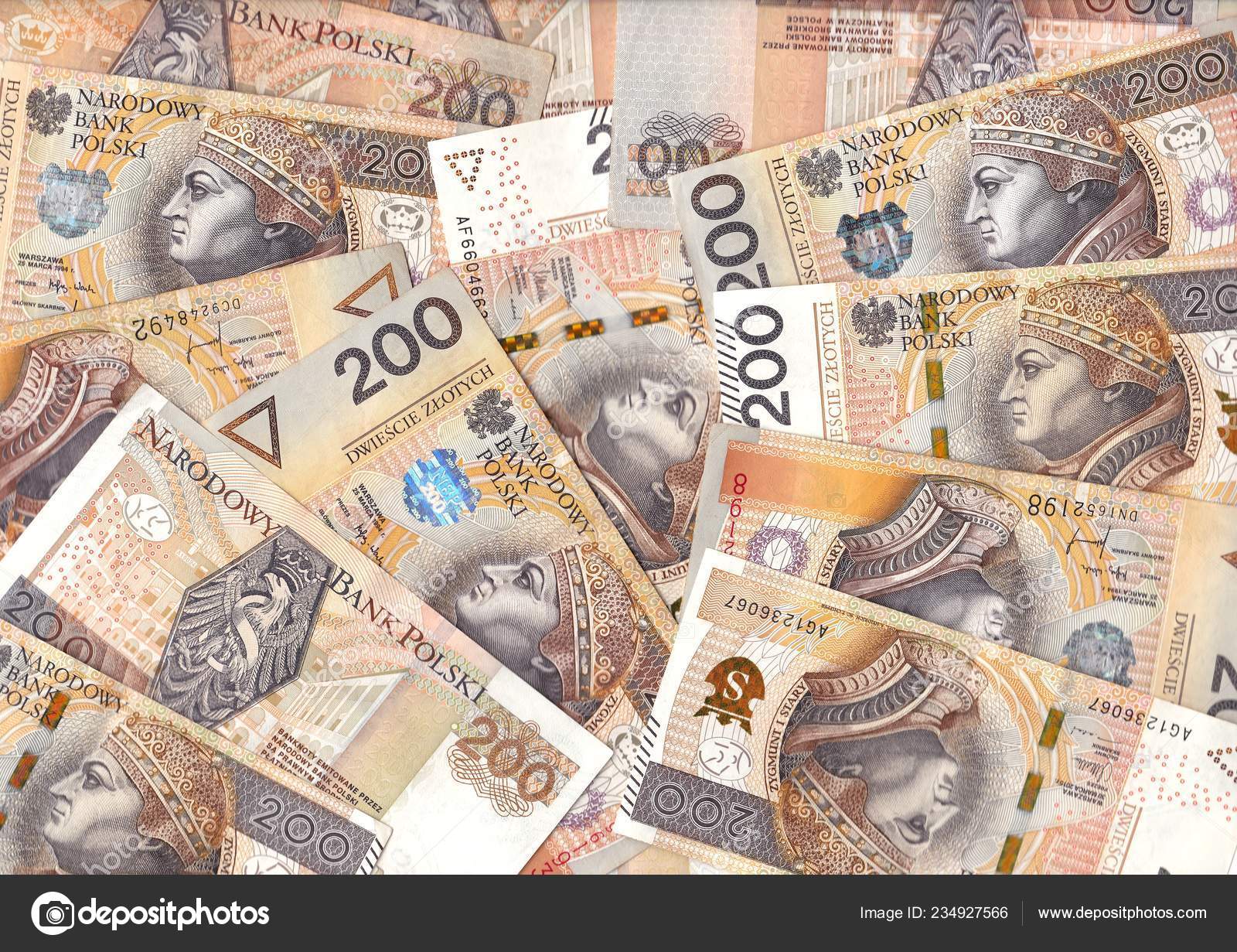 波兰兹罗提波兰货币200 普瑞钞票纸币面值200人地毯从金钱——图库图片© UDMURD #234927566