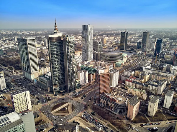 Prachtige Panoramische Luchtfoto Drone Weergave Panorama Stadsgezicht Van Moderne Stad — Stockfoto