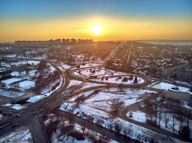 Güzel panoramik hava dron görünümü Witham kalenin Güney Polonya. Taş tarihleri 12. yüzyılda kale ve 11 inci yüzyılda inşa edilmiş ahşap bir sur tarafından predated