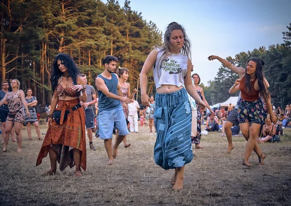 Bialobrzegi, Polonya-Temmuz 13-15, 2019: kişi Wibracje 3,0 Festival Polonya, en büyük farkındalık, müzik ve Polonya yaşam açık hava festivalleri hakkında tutkulu bir konser sırasında eğlenmek