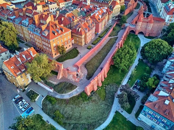 Hermosa Vista Panorámica Del Casco Antiguo Varsovia Stare Miasto Distrito — Foto de Stock