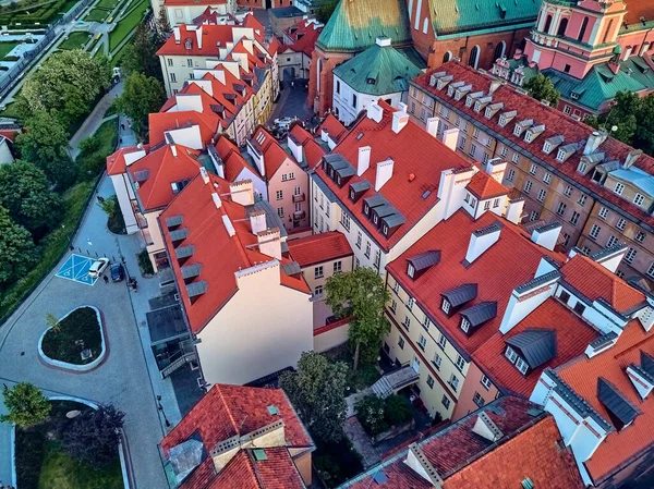 Hermosa Vista Panorámica Del Casco Antiguo Varsovia Stare Miasto Distrito — Foto de Stock