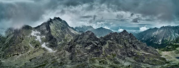 Hermosa Vista Panorámica Del Dron Aéreo Montaña Parque Nacional High — Foto de Stock