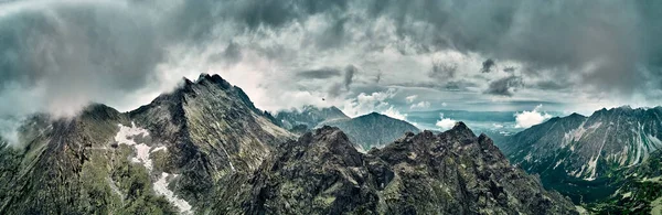 Hermosa Vista Panorámica Del Dron Aéreo Montaña Parque Nacional High — Foto de Stock