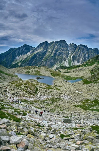 Zabie Stawy Mieguszowieckie Zabie Plesa Três Lagoas Tatra Localizadas Vale — Fotografia de Stock