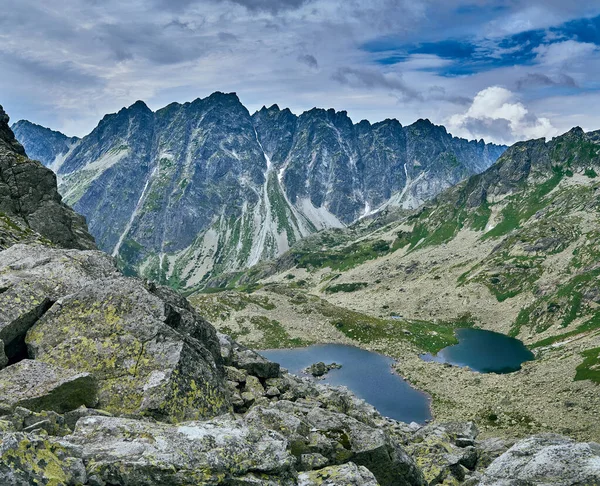 Zabie Stawy Mieguszowieckie Zabie Plesa Three Tatra Ponds Located Zabia — Stock Photo, Image