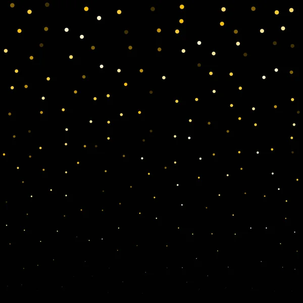 Siyah arka planda yuvarlak Glitter lüks altın. Altın Glitter daire, yuvarlak ve elmas parçacıklar. Logo için Glitter ile şablon, greetind kart, sertifika, hediye kuponu ve kapakları. — Stok Vektör