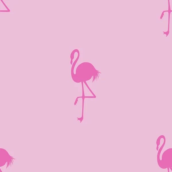Ilustración inconsútil del vector de patrón de flamenco. Patrón flamencos rosa fondo rosa. Fondo de pantalla de verano fondo, ilustración de vectores de dibujos animados . — Vector de stock