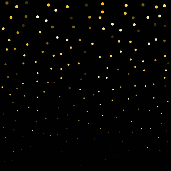 Siyah arka planda yuvarlak Glitter lüks altın. Altın Glitter daire, yuvarlak ve elmas parçacıklar. Logo için Glitter ile şablon, greetind kart, sertifika, hediye kuponu ve kapakları. — Stok Vektör
