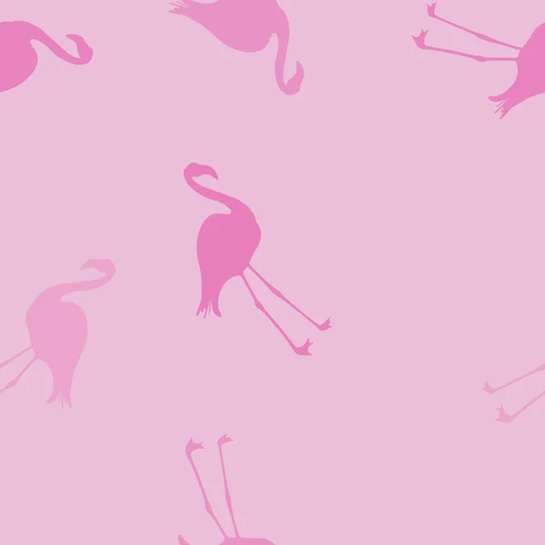 Nahtlose Darstellung von Flamingo-Mustervektoren. rosa Flamingos Muster rosa Hintergrund. Sommer Tapete Hintergrund, Cartoon Vektor Illustration. — Stockvektor