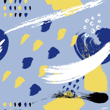 Güzel fırça sorunsuz desen vektör arka plan stokes. Soyut süs. Kuru fırça ile çizilmiş. Vektör çizimi.