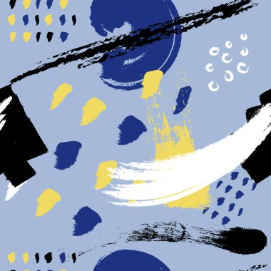 Güzel fırça sorunsuz desen vektör arka plan stokes. Soyut süs. Kuru fırça ile çizilmiş. Vektör çizimi.