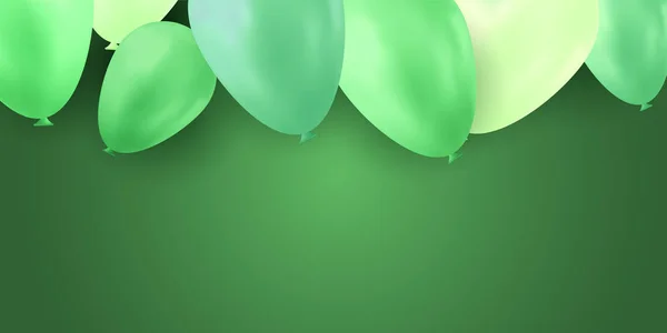 Luftballon isoliert auf buntem Hintergrund. Geburtstags-Banner. Geschenk-Flyer. heller Ballon. — Stockvektor