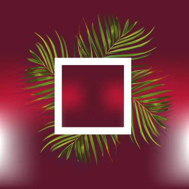 Tişörtler üzerinde renkli baskı. Tişörtler üzerine baskı. Çiçek ve palmiye duvar kağıdı. Vektör orman illüstrasyon.