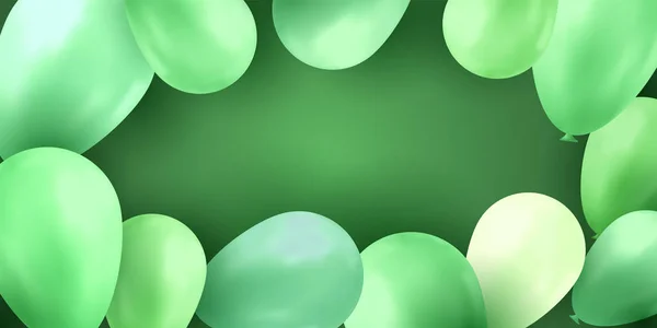 Balão isolado sobre fundo colorido. Banner vetorial de aniversário. Folheto realista de presente. Balão brilhante . — Vetor de Stock