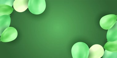 Balon renkli arka plan üzerinde izole. Doğum günü vektör afişi. Hediye gerçekçi el ilanı. Parlak balon.