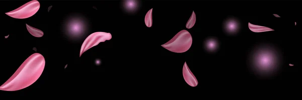 Розовые лепестки роз падают. Цветочная пастельная текстура Сакуры . — стоковый вектор
