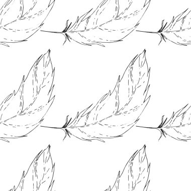 Tüy yalıtılmış vektör pürüzsüz desen. Düşen doğal tüy.