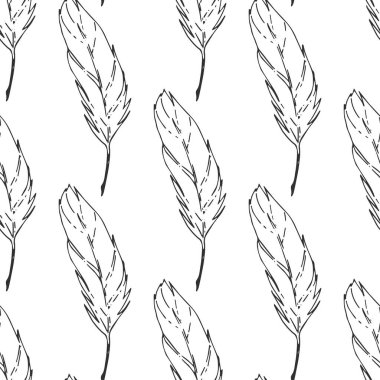 Tüy yalıtılmış vektör pürüzsüz desen. Düşen doğal tüy.