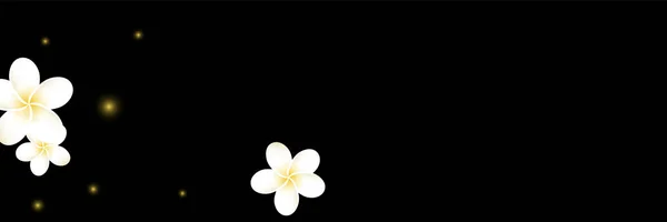 Frangipani achtergrond. Hawaï plumeria vallende bloem. Tropische textuur. — Stockvector