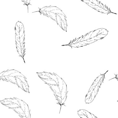 Tüylü arka plan düşüşü. Kusursuz desen. Düşen tüy.