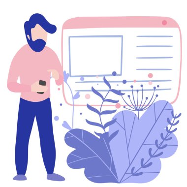 Blogculuk, çeşitli video blogcuları inceleme yapıyor. Bağımsızlar dijital teknoloji üretiyor. Blogcular düz minyatür.