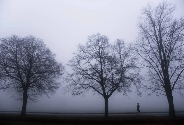 Brouillard Cracow Smog Lumière — Photo