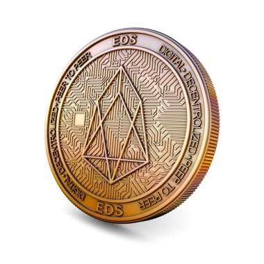 EOS - Cryptocurrency madeni para. 3D render