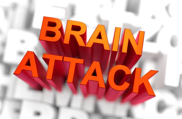 Brain Attack - Medicine Concept (dalam bahasa Inggris). Perender 3D — Stok Foto