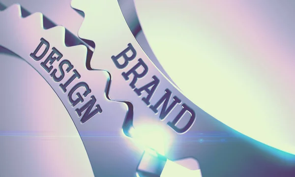 브랜드 디자인 빛나는 개념입니다 플레어 빛나는 개념에 메시지 브랜드 디자인 — 스톡 사진
