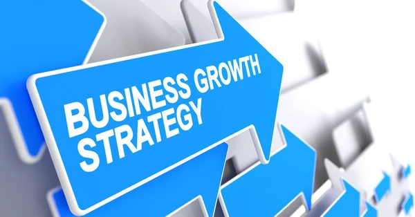 Business Growth Strategy - Inscription on Blue Pointer. 3D. — Stock Photo, Image