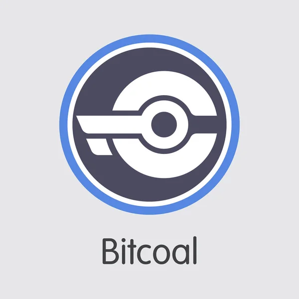Bitcoal - κρυπτονόμισμα εικονογράφηση. — Διανυσματικό Αρχείο