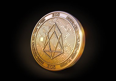 EOS - Cryptocurrency madeni para. 3D render