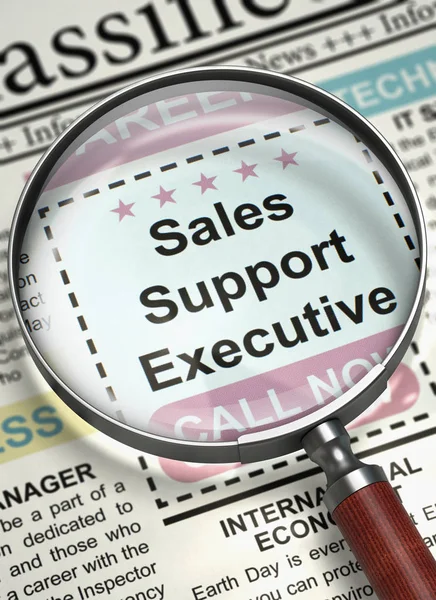 Job Opening Sales Support Executive. 3D. — Stock Photo, Image