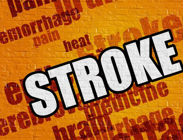 Modern medicin koncept: Stroke på den gula Brickwall . — Stockfoto